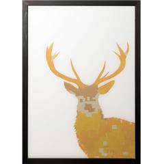 Stag Goldleaf on Glass 