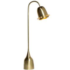 Hammered Brass and Quartz Point Floor Lamp