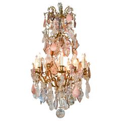 Fine 19th Century French Rock Crystal Chandelier