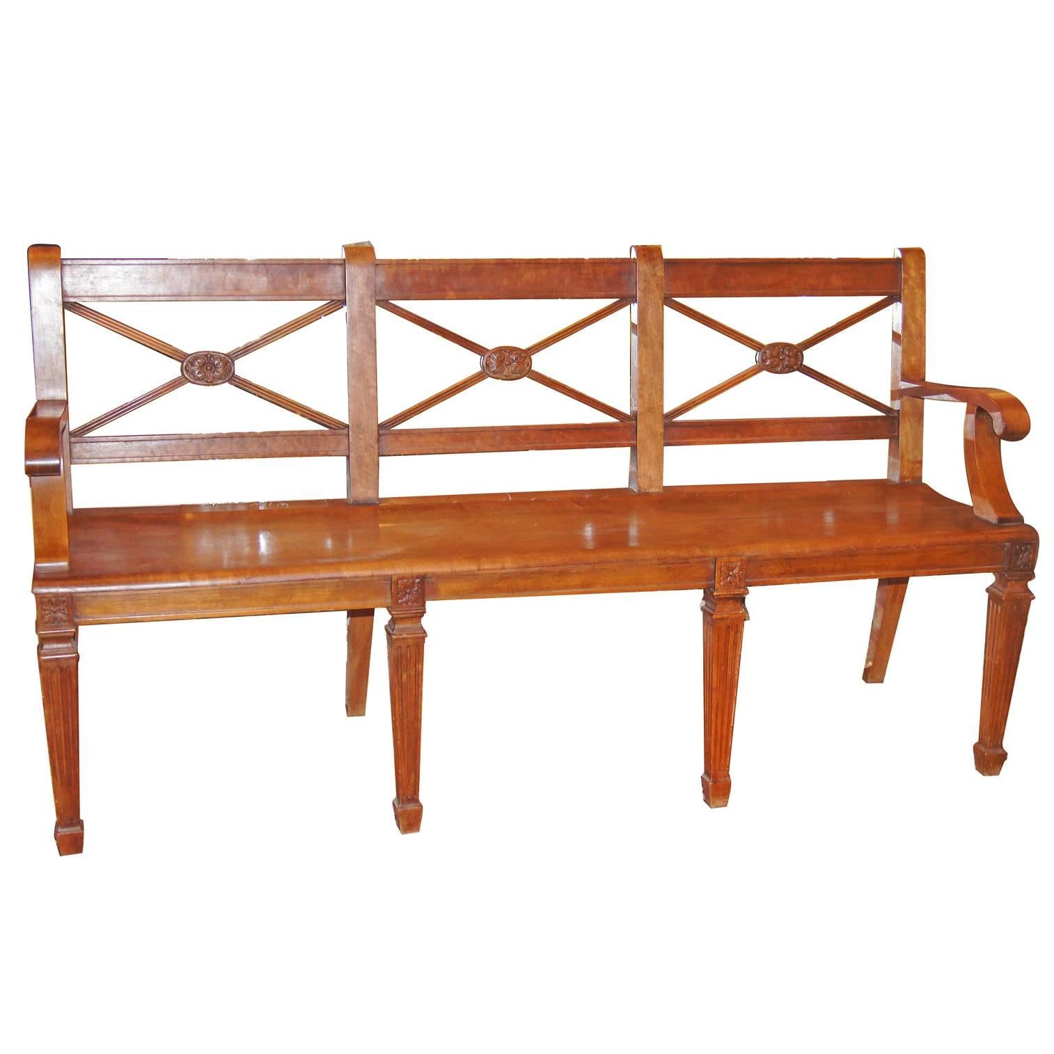 Neoclassic Style Bench For Sale