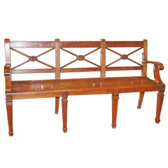 Antique Neoclassic Style Bench