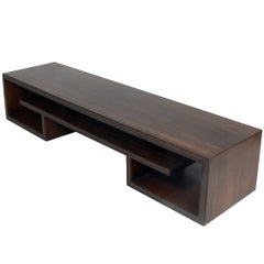 Asian Form Rosewood Coffee Table or Bench by Paul Frankl 