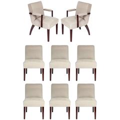 Set of Eight Modern Dining Chairs 