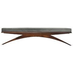 Walnut Convex Bench