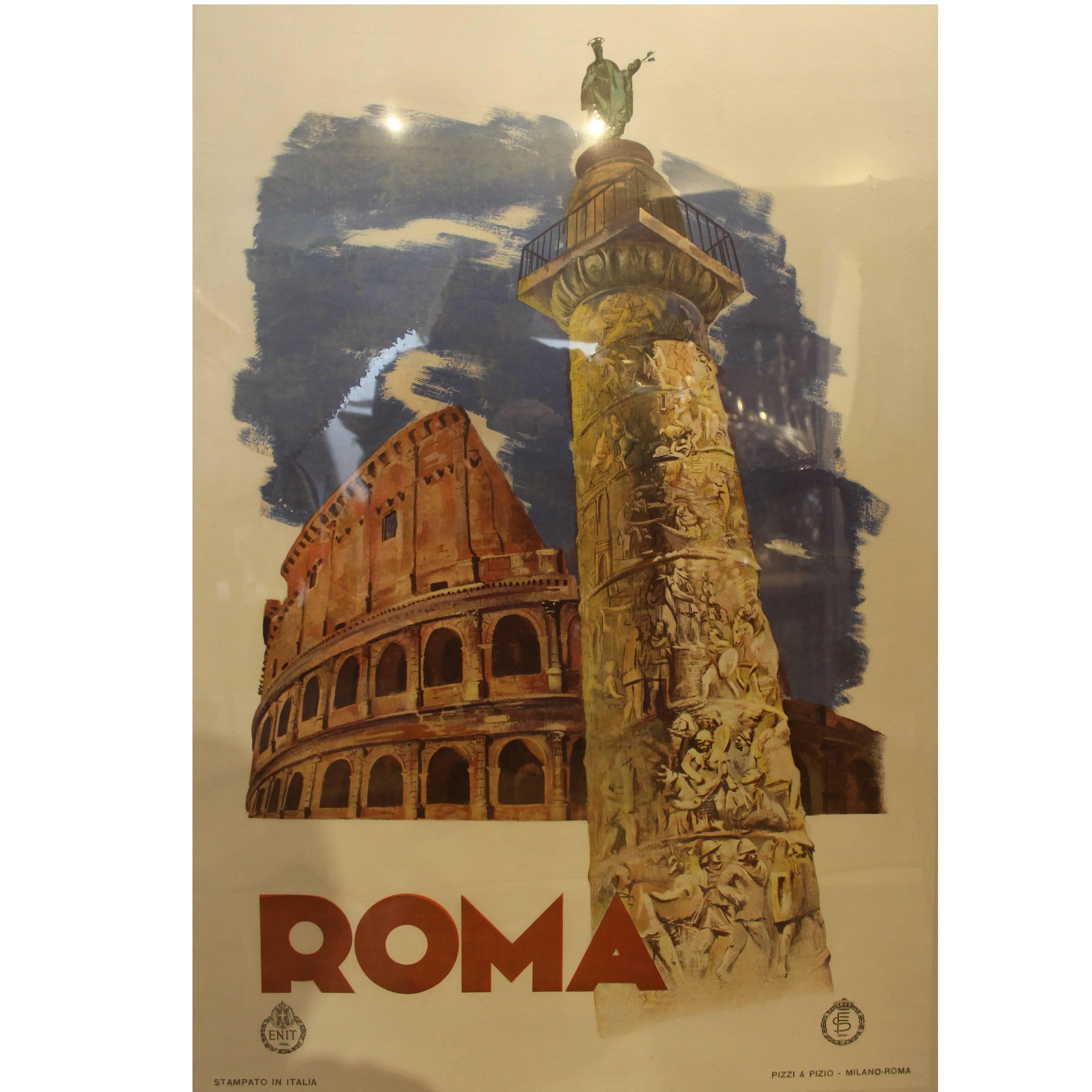 Italian Travel Poster "Roma"