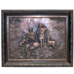 German Copper Jägermeister Bas Relief