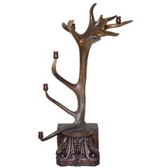 Antique Habsburg Red Stag Candelabra (4 available)