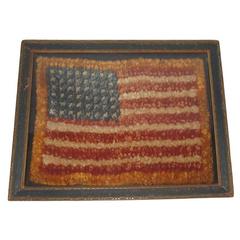 Vintage Circa 1930 48 Star Chenille Flag