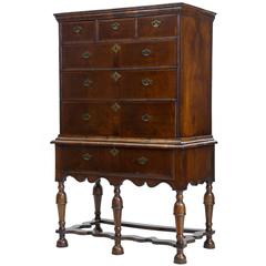 Early 18th Century Queen Anne Walnut Chest on Stand