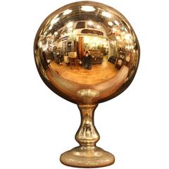 1920s Original Pharmacy Gazing Ball Made from Mercury Glass