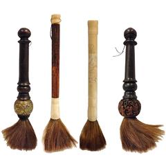 Set of Four Chinese Calligraphy Brushes
