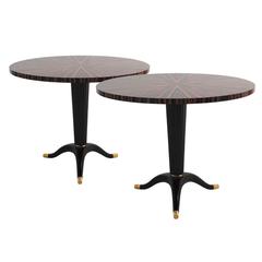 Pair of 1940s Pedestal Tables
