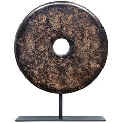 Antique Chinese Stone Bi Disc