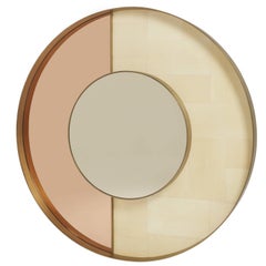 Mirror "Diversion" pink by Hervé Langlais for Galerie Negropontes