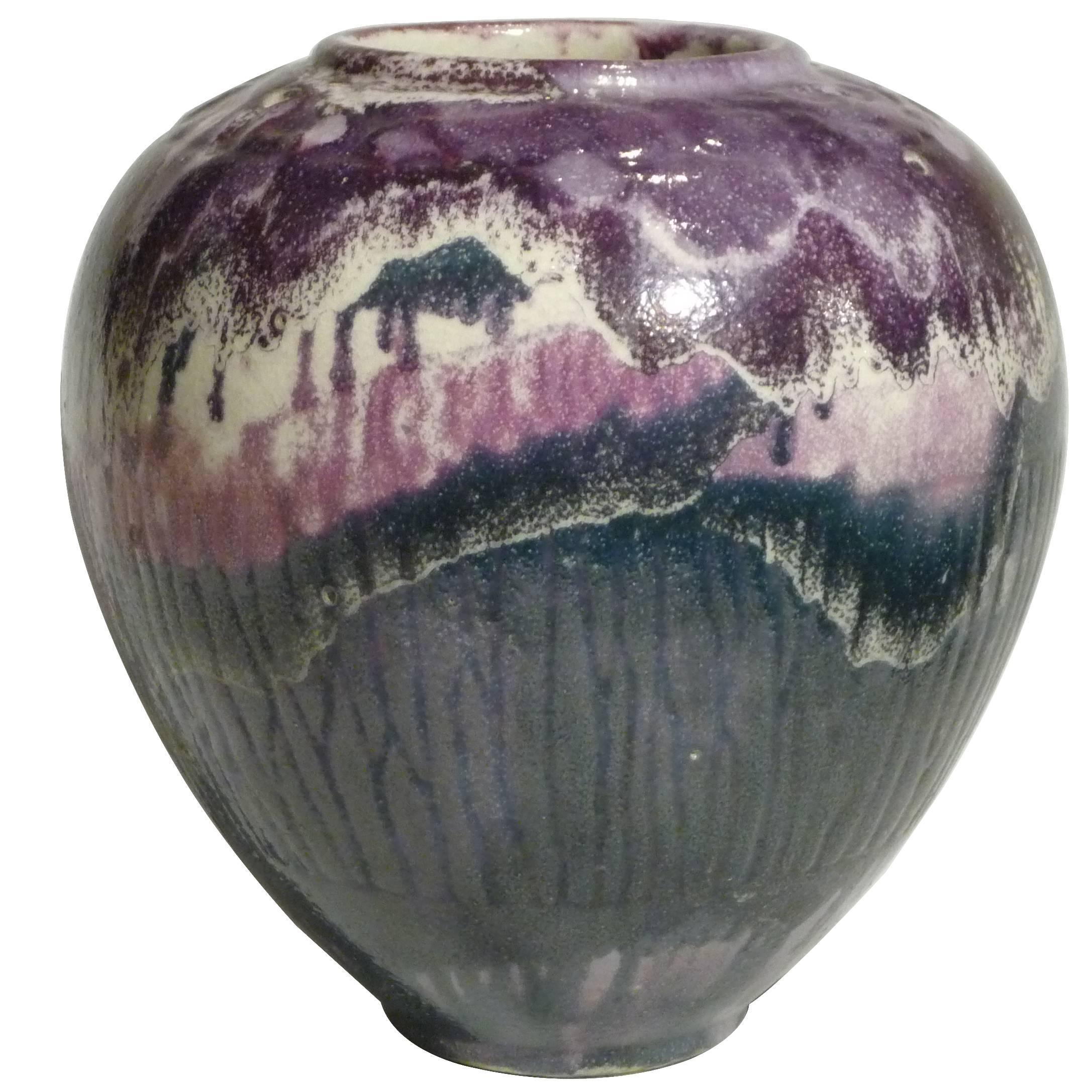 Raoul Lachenal, an Art Nouveau Earthenware Vase, Signed For Sale
