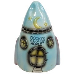 Retro Space Ship Cookie Jar