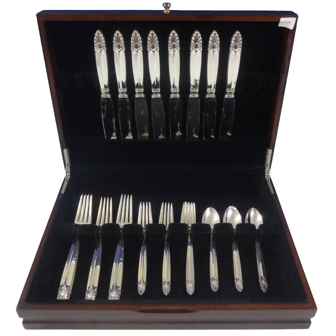 Trianon by International Sterling Silver Flatware Set of Eight Service 43 Pieces