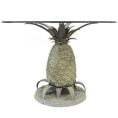 Cast Bronze and Glass "Pineapple" Table