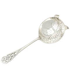 Sterling Silver Tea Strainer, Vintage George VI 11