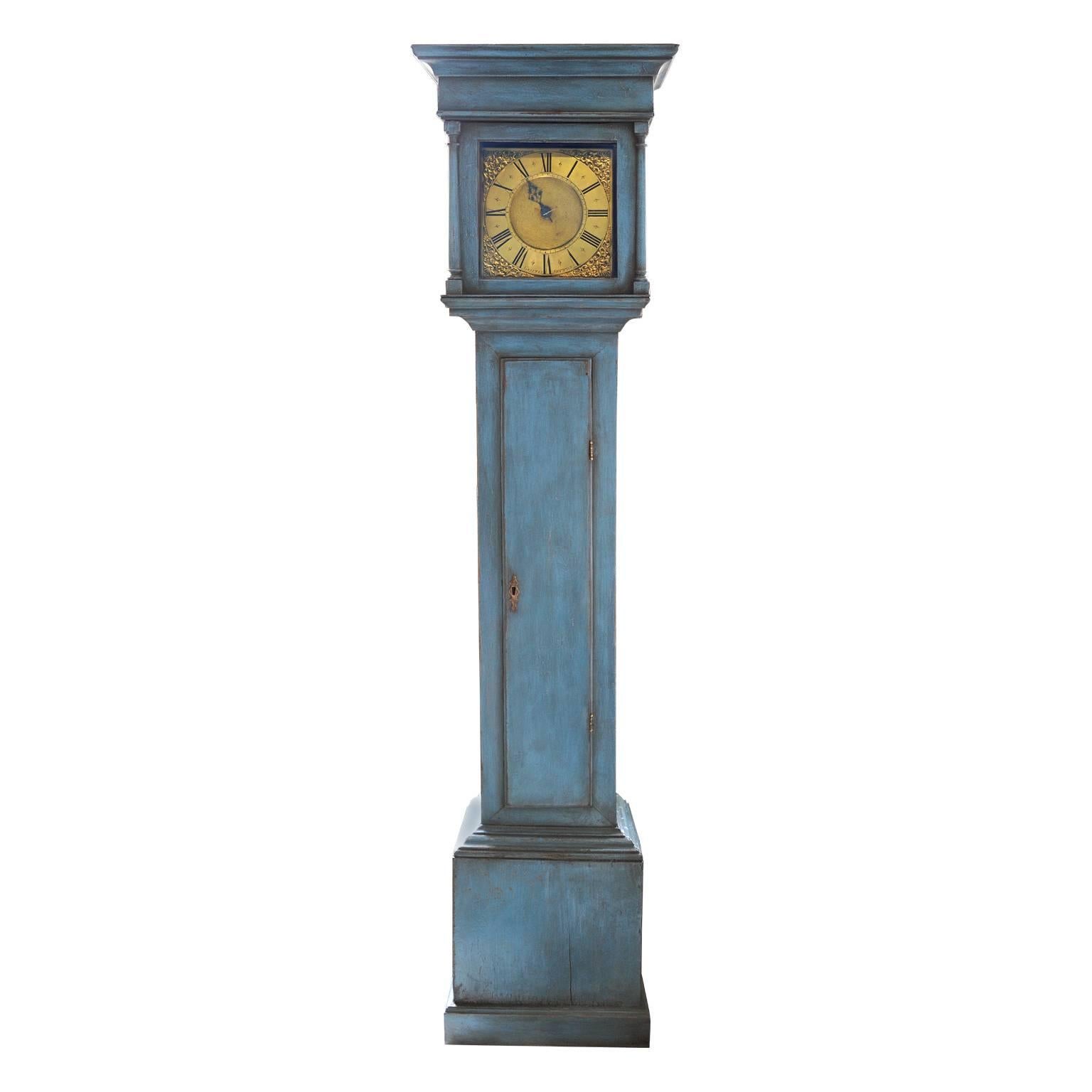 English mid 18th century Painted Longcase Clock by Griffis of Sutton, circa 1750