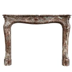 French Louis the 15th Style Rance Marble Fireplace, 19th Century 7