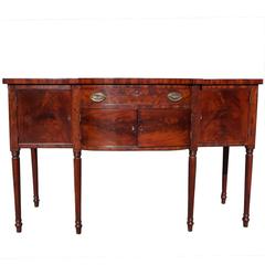 American Mahogany Bow Front Sideboard . Circa 1815 12
