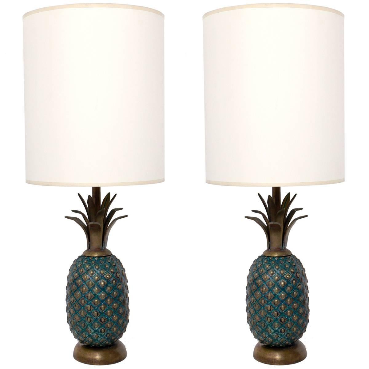 Bronze Pineapple Lamps by Pepe Mendoza