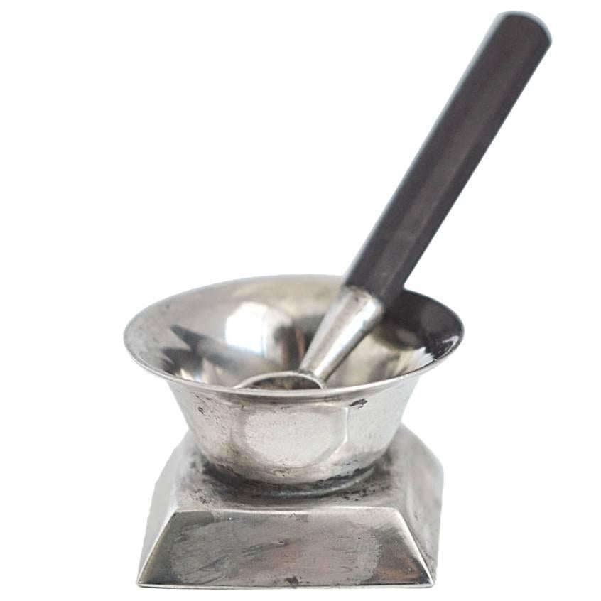 Vintage Sterling Silver Open Salt Cellar by William Spratling, Art Deco