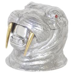 Arthur Court Cast Aluminum Ice Bucket Depicting a Walrus Head