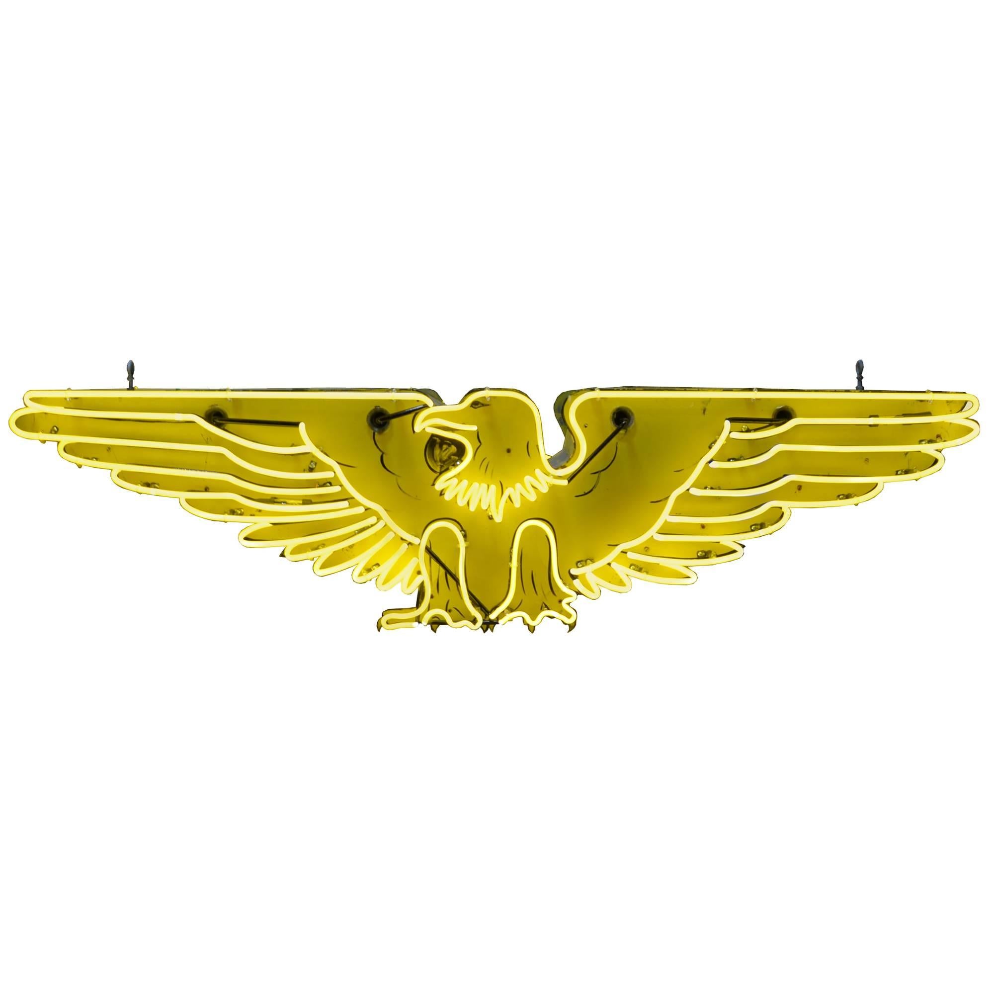 Double-Sided Neon Eagle Sign, circa 1940s