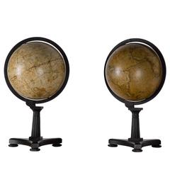 Pair of Celestial and Terrestrial Table Top Globes