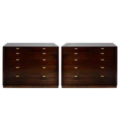 Pair of Edward Wormley Mahogany Chests of Drawers