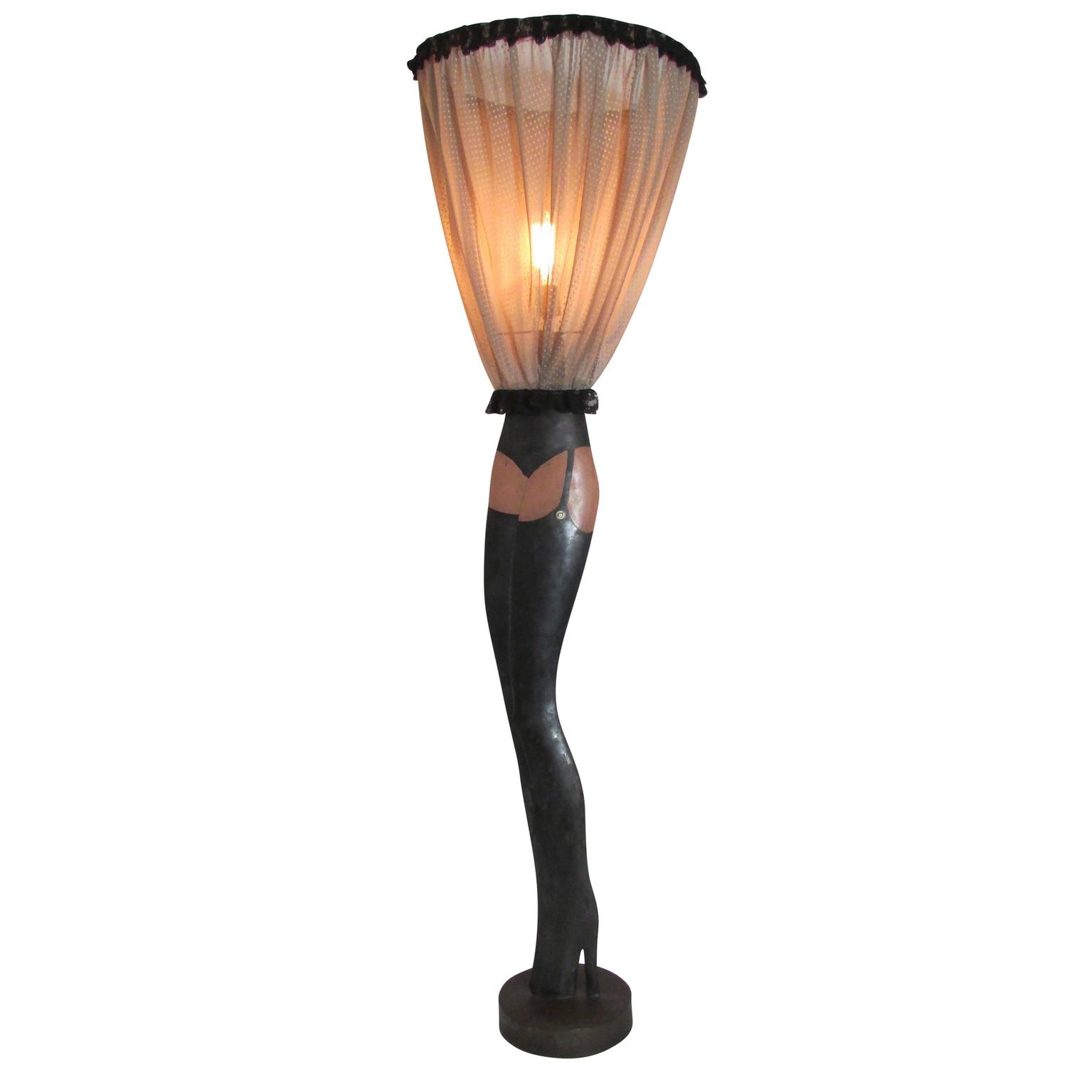 French Figural Lady&#039;s Legs Lamp at 1stdibs