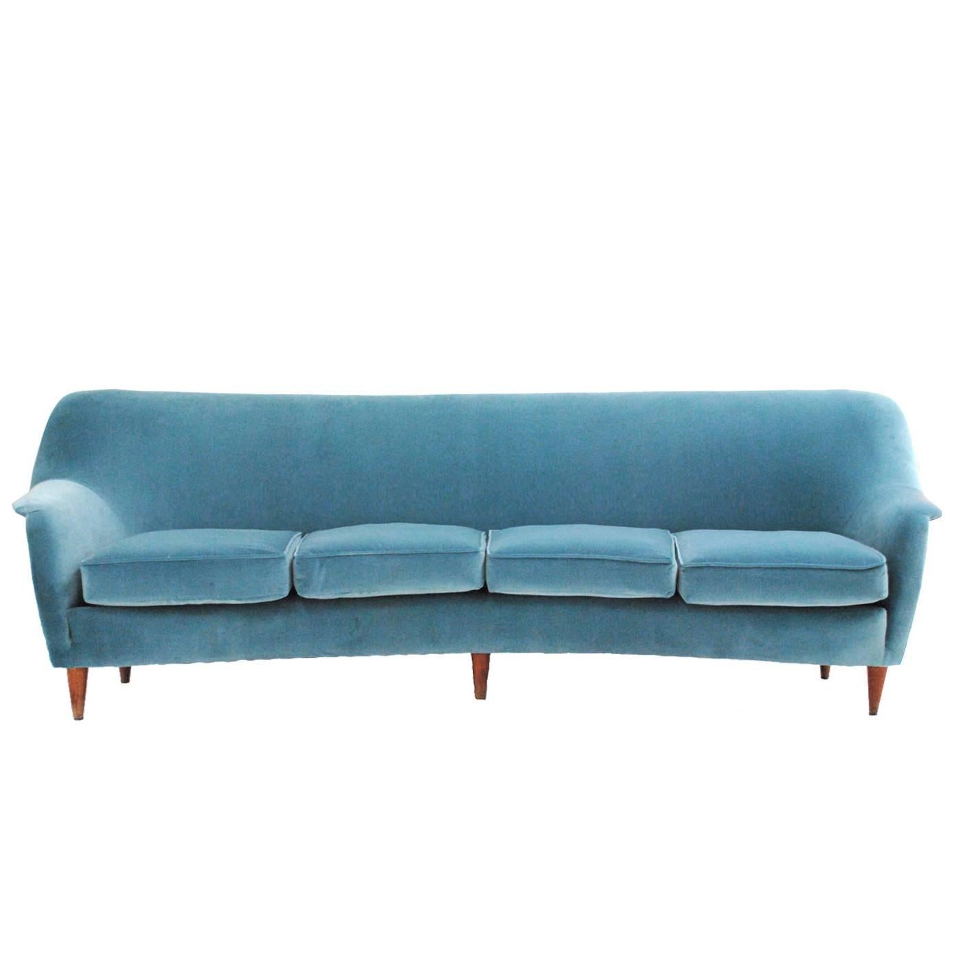 Midcentury Curved Sofa
