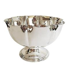 English Fluted Silver Bowl