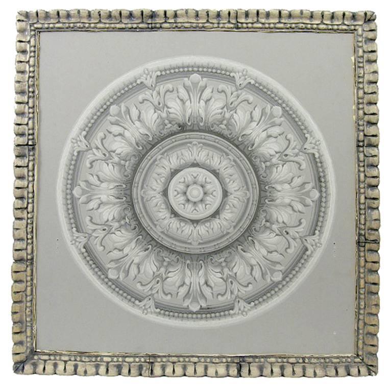 19th Century Irish Grey Ceiling Piece / Decorative Art Accessory For Sale