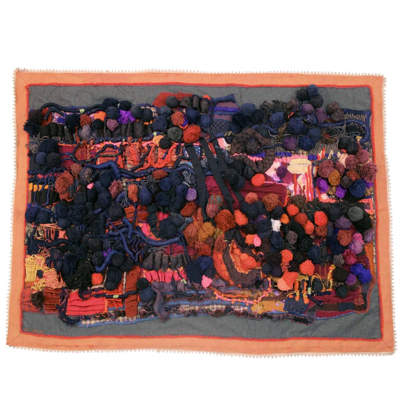 Art Work Tapestry Signed M.J Guevel, France, 1970 For Sale
