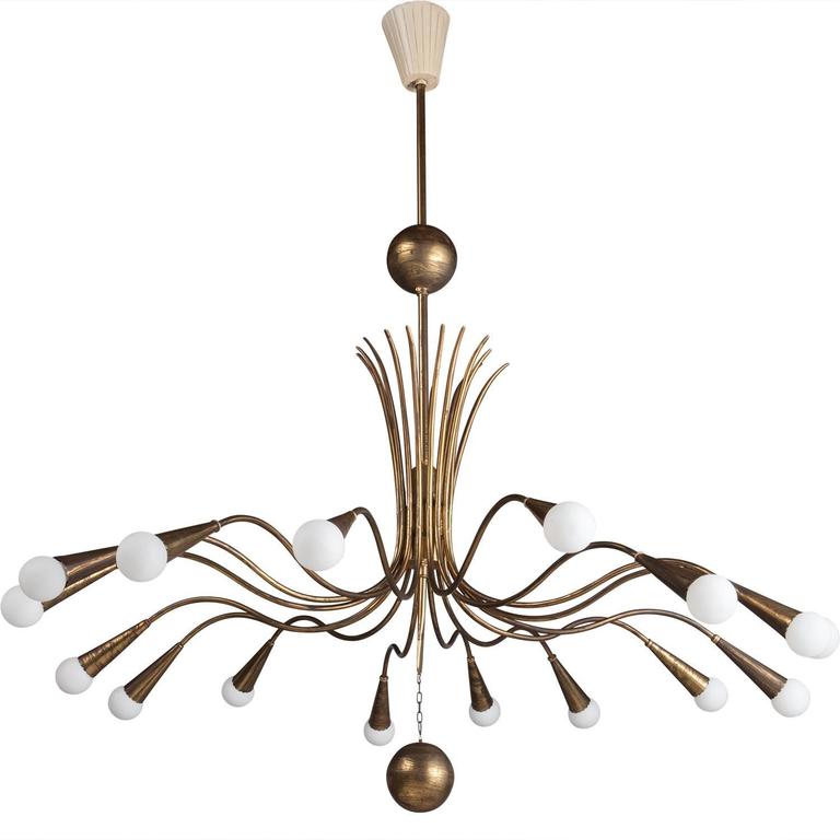 Brass Modern Chandelier at 1stDibs