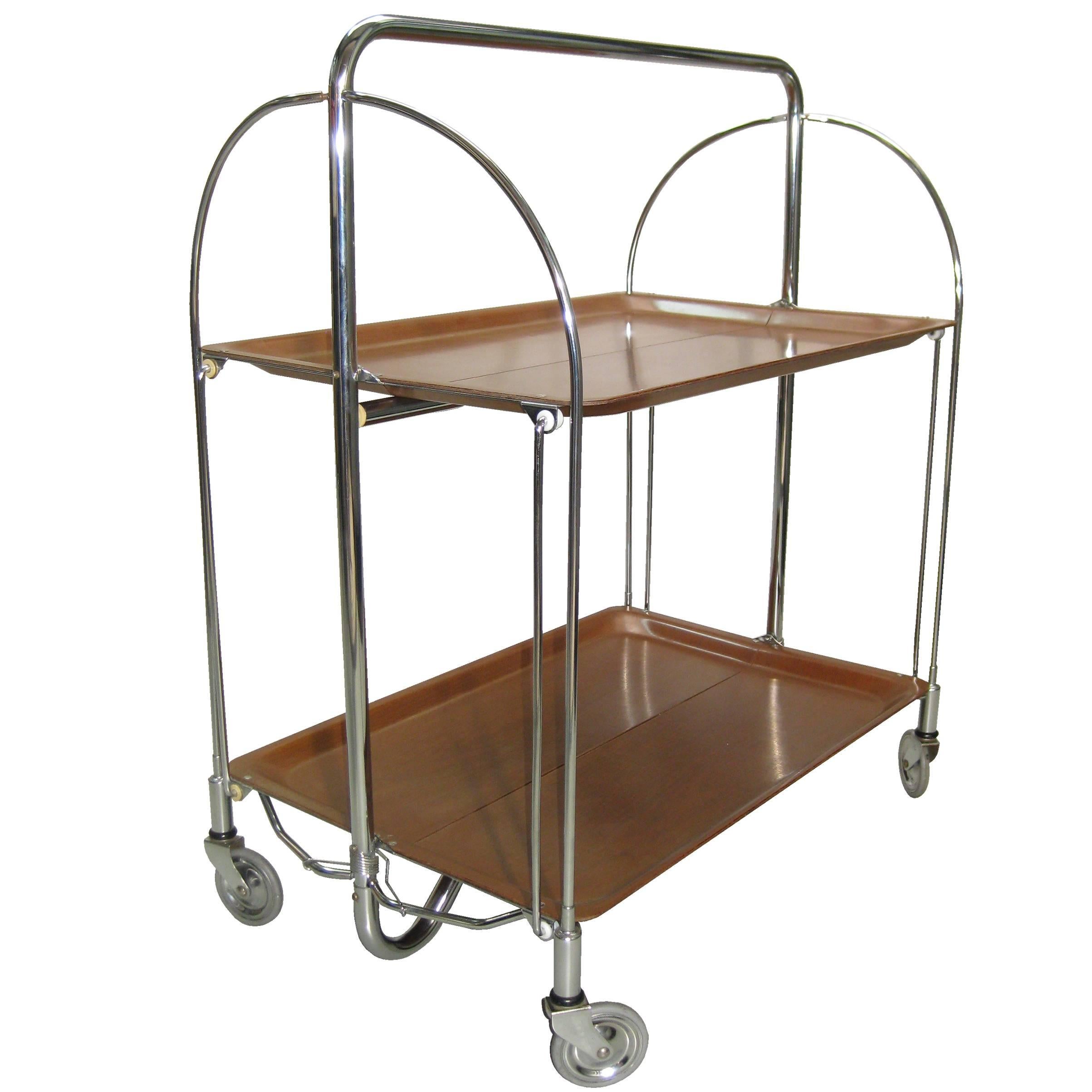 Collapsible "Gerlinol" Tea or Bar Trolley Cart