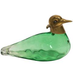 Antique Austrian Perfume Bottle in the Form of a Bird