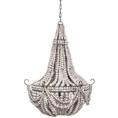Medium Teardrop Pale Gray Mud Chandelier