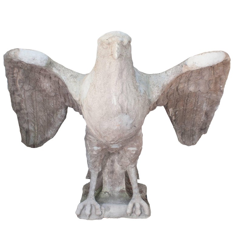 Very Large Cement Eagle Garden Ornament For Sale at 1stDibs