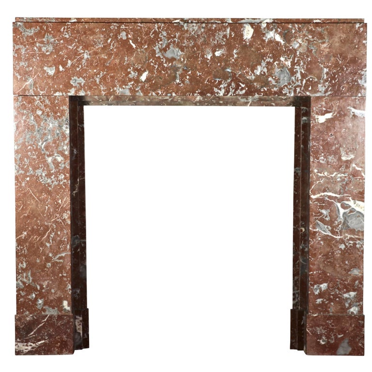 20th Century Art Deco Belgian Marble Fireplace Mantel For Sale At