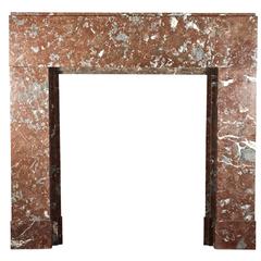 20th Century Art Deco Belgian Marble Fireplace Mantel 5
