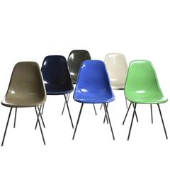 Set of Six Eames DSX Herman Miller USA Chairs