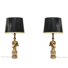 Pair of Equestrian Lamps