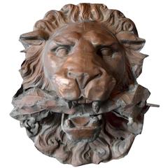 Hammered Copper Facade Lion