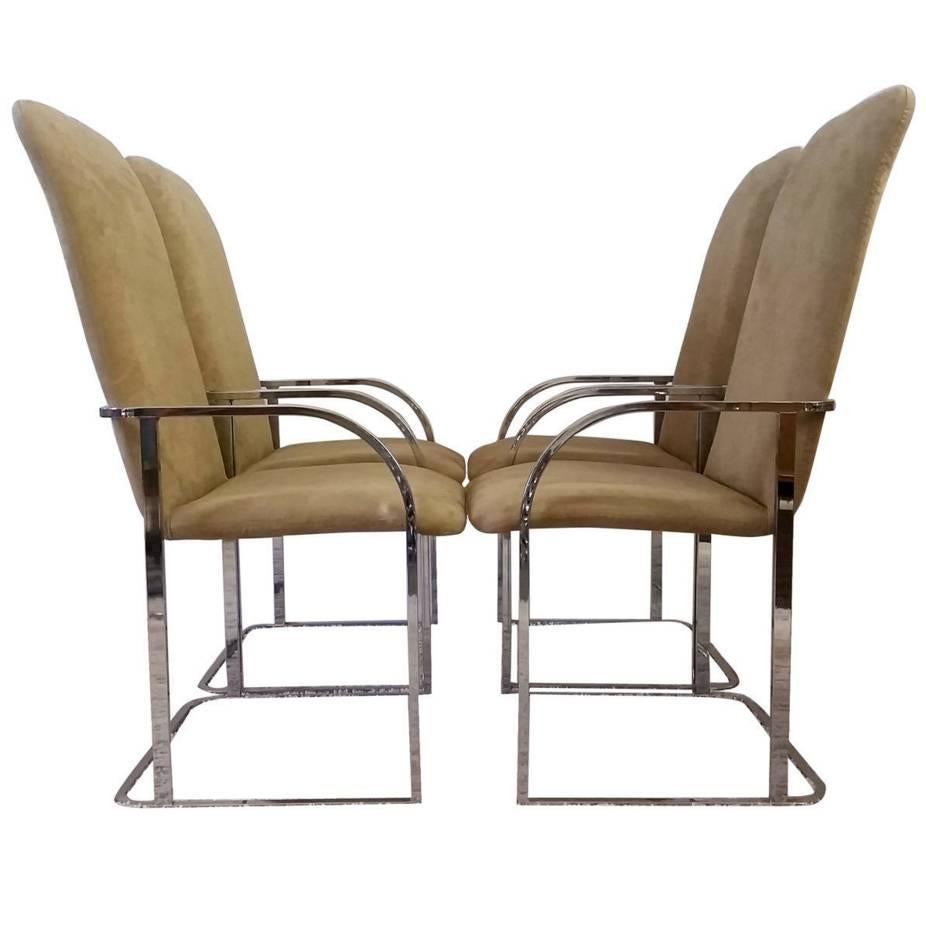 Milo Baughman for DIA Chrome Dining Chairs