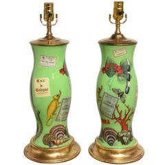 Pair of Decoupage Lamps