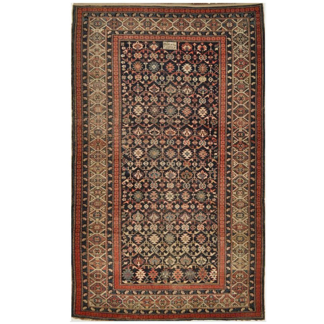 Antique Hand-Knotted Wool Caucasian Shirvan Rug
